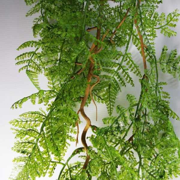 Leaf 6 x 100cm Artificial Hanging Maidenhair Fern Plant Dark Green