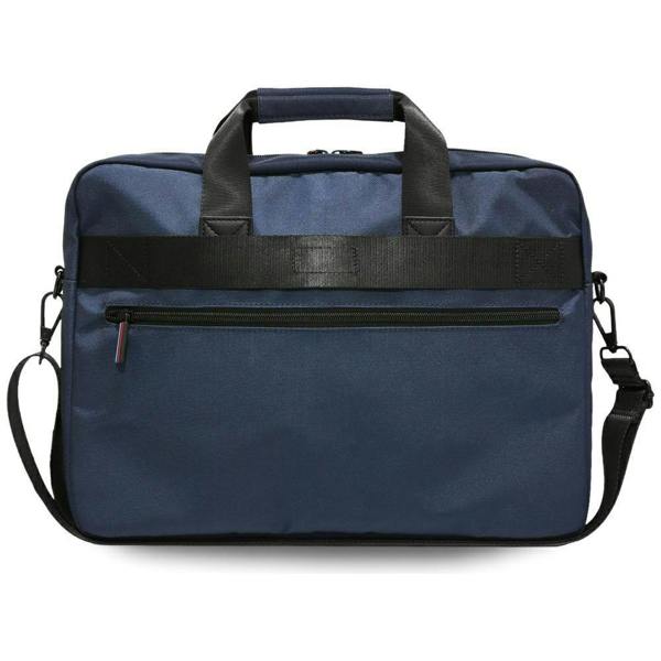 BMW M Series Nylon Pockets 16" Laptop Bag with Metal Logo Navy Blue - MBCB15PNYPOV
