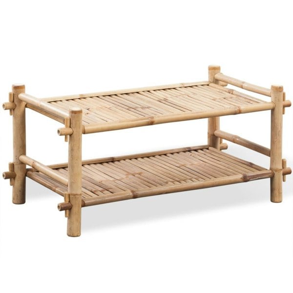 Berkfield 2-Tier Bamboo Shoe Rack