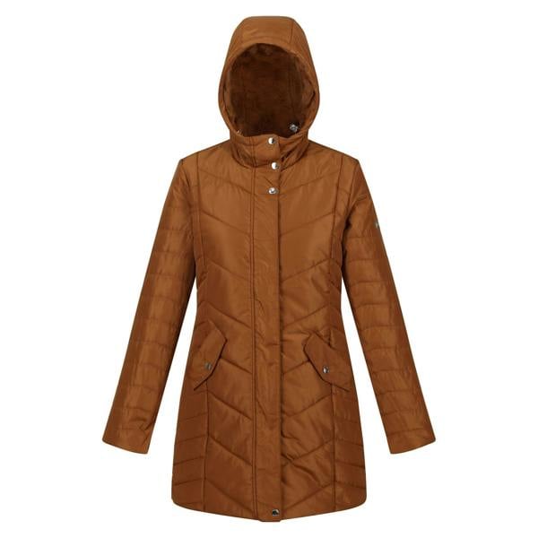 Regatta Womens/Ladies Panthea Insulated Padded Hooded Jacket - Rubber - 