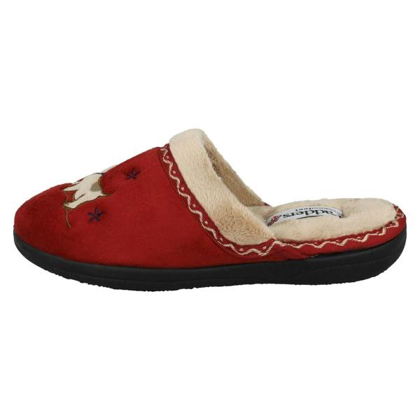 Padders Ladies Padders Wide Fitting Slipper Mules Scotty