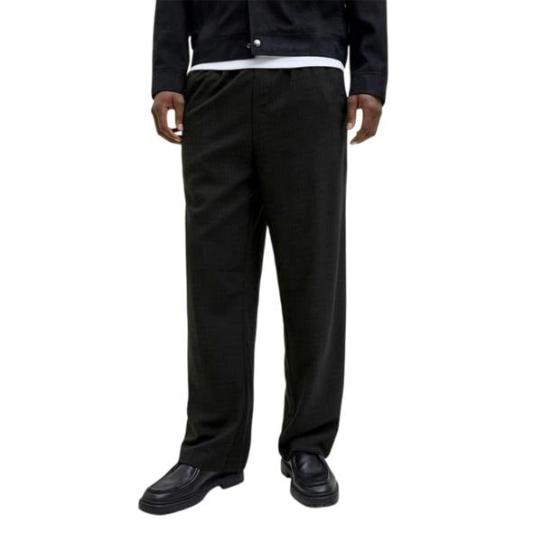Jack And Jones Mens Bill Stripe Wide Leg Joggers - Black - 