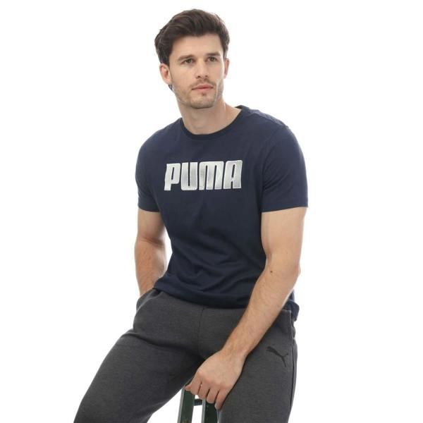 Puma Mens Sportstyle Cotton Blend T-Shirt - Navy - 