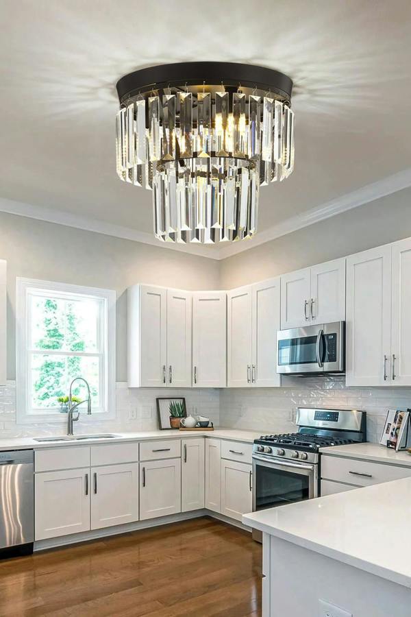 Living and Home Crystal Mount Ceiling Light