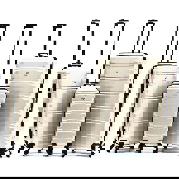 Flight Knight Set of 3 Hard Shell Suitcase Cabin & Check in Cases with TSA Lock