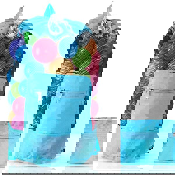 Aquarius Doodle Kids Blue Nylon Toy Storage Bag 60 Portable Play Mat Organizer