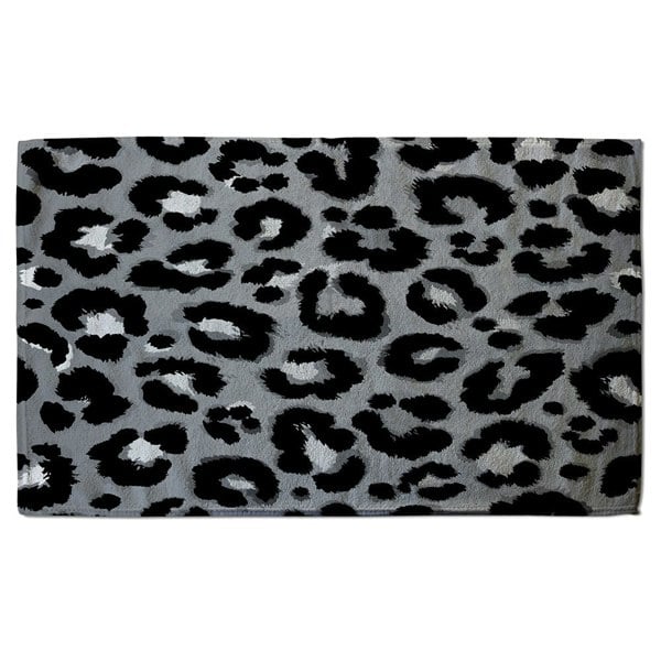 Benjamin Tate Design Silver Leopard Print (Bath Towel)