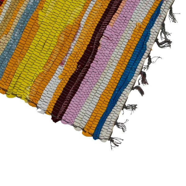 JVL Recycled Handmade Chindi Door Floor Mat 50x80cm, Multi