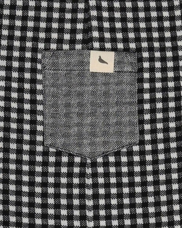 Black Jacquard Check Print Dungarees - image 4