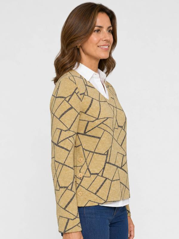 TIGI 2 In 1 Geometric Print Top