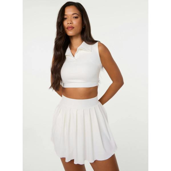 Pink Vanilla Collar Active Crop Top