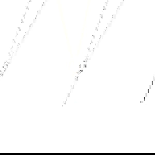 Say It With Dainty Block Initial Necklace - Sterling Silver