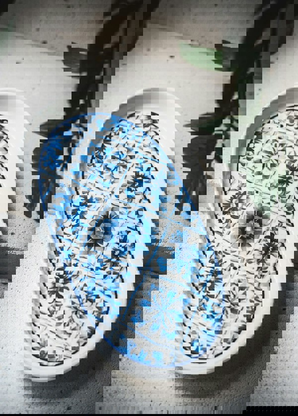 Rozi Odore Di Limone Collection Oval Serving Platter, Set of 2 (29 x 16 cm)