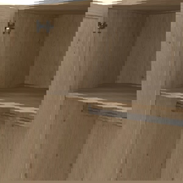 Furniture To Go Brande Wardrobe with 4 Frame Doors in Jackson Hickory