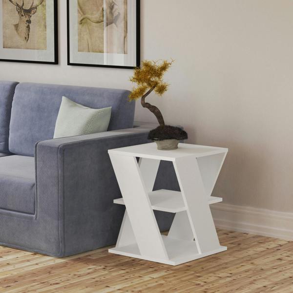 Decortie Cyclo Modern Coffee Table Multipurpose 3-Tiered Side Table H 55cm