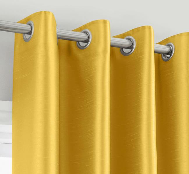Intimates Elegant Window Treatment Ring Top Curtains in Faux Silk - Energy-Saving, Fully Lined, Ready-Made Drapes - 168cm x 229cm