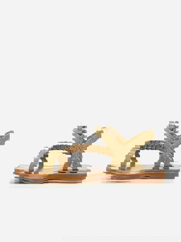 Pom D'Api Girls Leather Plagette Antik Sandals in Brown