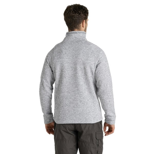 Craghoppers Men's Wole Quarter Zip Fleece Top - Soft Grey Marl