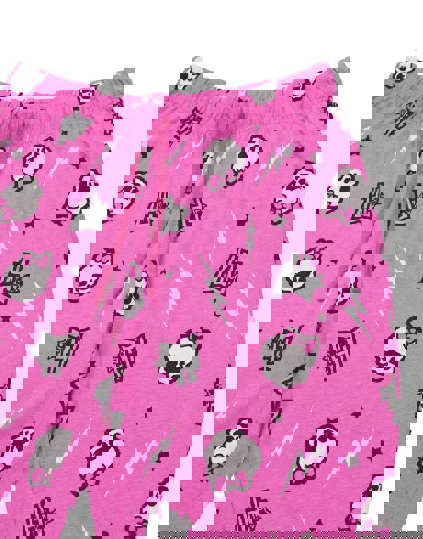 Monster High Womens Black Group Pose Short Sleeve Long Leg Pyjama Set