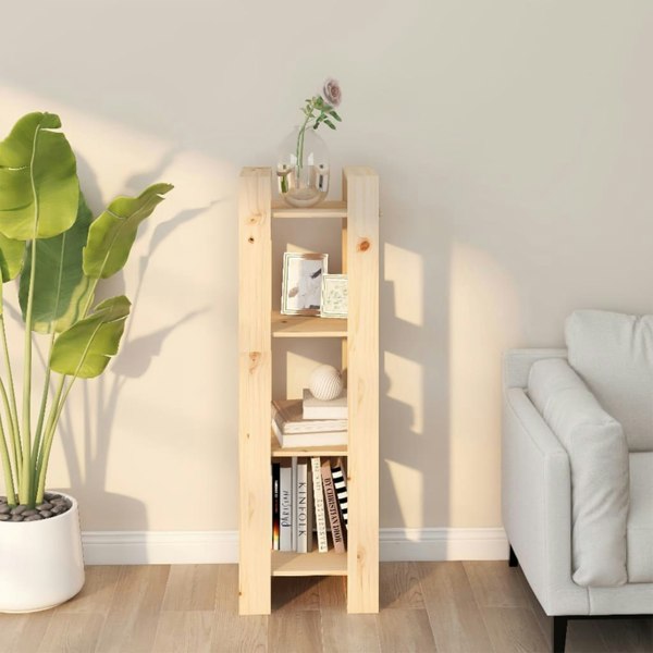 Berkfield Book Cabinet/Room Divider 41x35x125 cm Solid Wood Pine