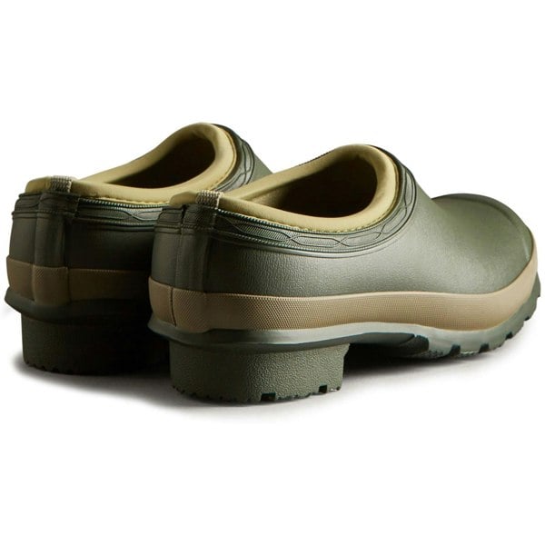 Hunter Womens Gardener Clogs - Dark Olive/Clay