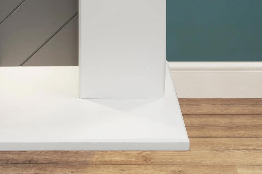 Adam Corinth Stove Fireplace in Pure White & Grey with Downlights & OKO S1 Bio Ethanol Stove in Charcoal Grey, 48 Inch