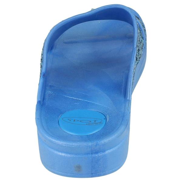 Spot On Ladies Spot On Mid Wedge Glitter 2 Bar Mule