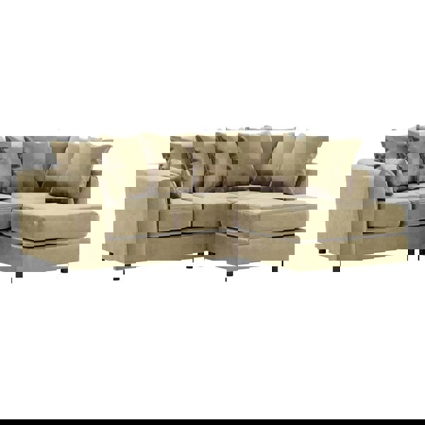 Furnishings For Less Brooklyn Full Foam Plush Velvet Corner Sofa