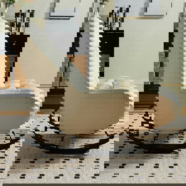 Weilai Concept Lutz Rocking Chair With Footstool, Leather