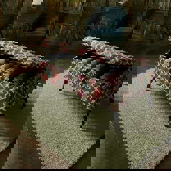 Solid wood frame window bench with spacious hidden interior for blankets and toys