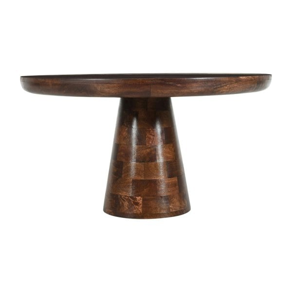 IH Design Monco Dark Mango Wood Round Coffee Table