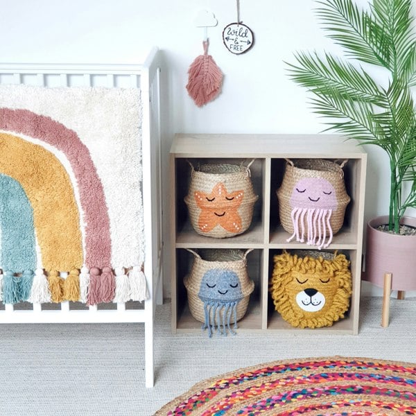 Yellow Lion Basket - Small - Bellybambino