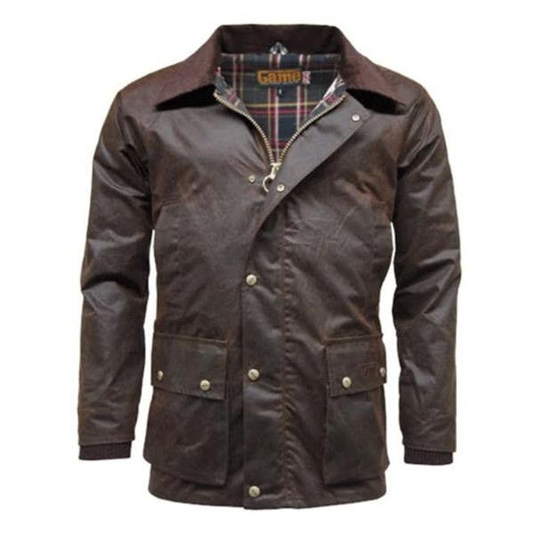 Brown Game Barker Antique Wax Jacket