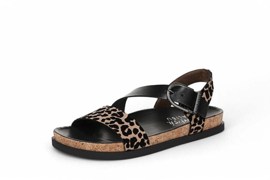 Blowfish Malibu Women's Leopard Brown Footbed Sandals - Lance