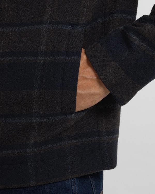 Steel & Jelly Malham - Check Wool Blend Harrington Jacket