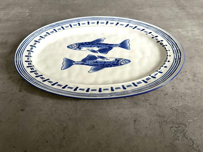 Verano Spanish Ceramics Ocean Fish - Oval Serving Platter