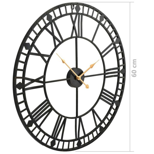 Berkfield Vintage Wall Clock with Quartz Movement Metal 60 cm XXL