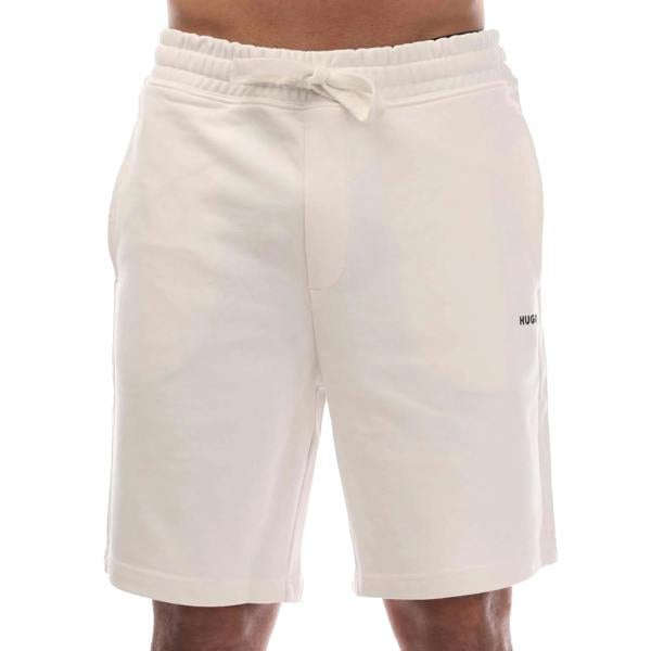Hugo Mens Dayono Logo Printed Relaxed Fit Shorts - White - 