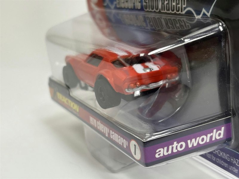 Auto World Slot Cars 1970 Chevy Camaro Red X Traction Flame Throwers HO Scale SC366-1