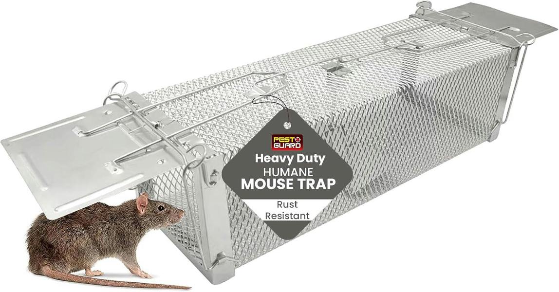 Pest Guard Humane Rat Trap Cage Live Rat Mouse Traps Catch & Release Rats Mice Rodents Pests Reusable Squirrel Cage
