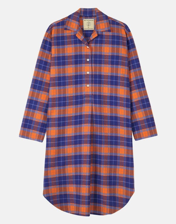 Women's Brushed Cotton Nightshirt – Tangerine Dream - British Boxers