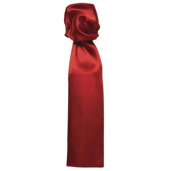 Premier Scarf - Ladies/Womens Plain Business Scarf - Red