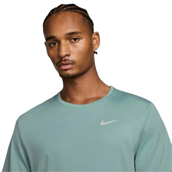 Nike Mens Miler Swoosh Reflective Detail T-Shirt - Cannon - 