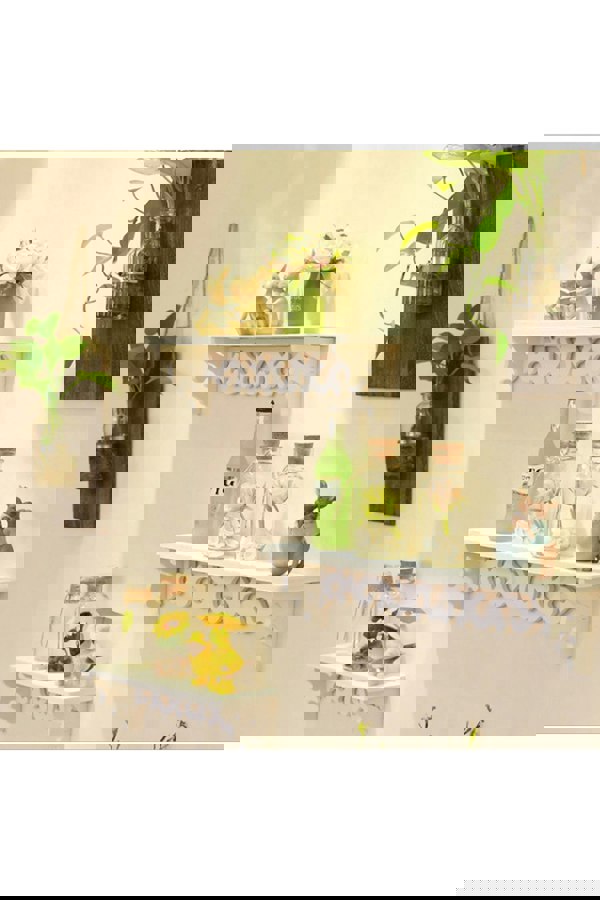 Living and Home Set of 3 Floating Shelves Storage Display Rack Wall-Mounted Plant Stand