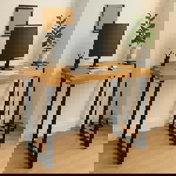 TRL Furniture Staved Oak Standing Workstation