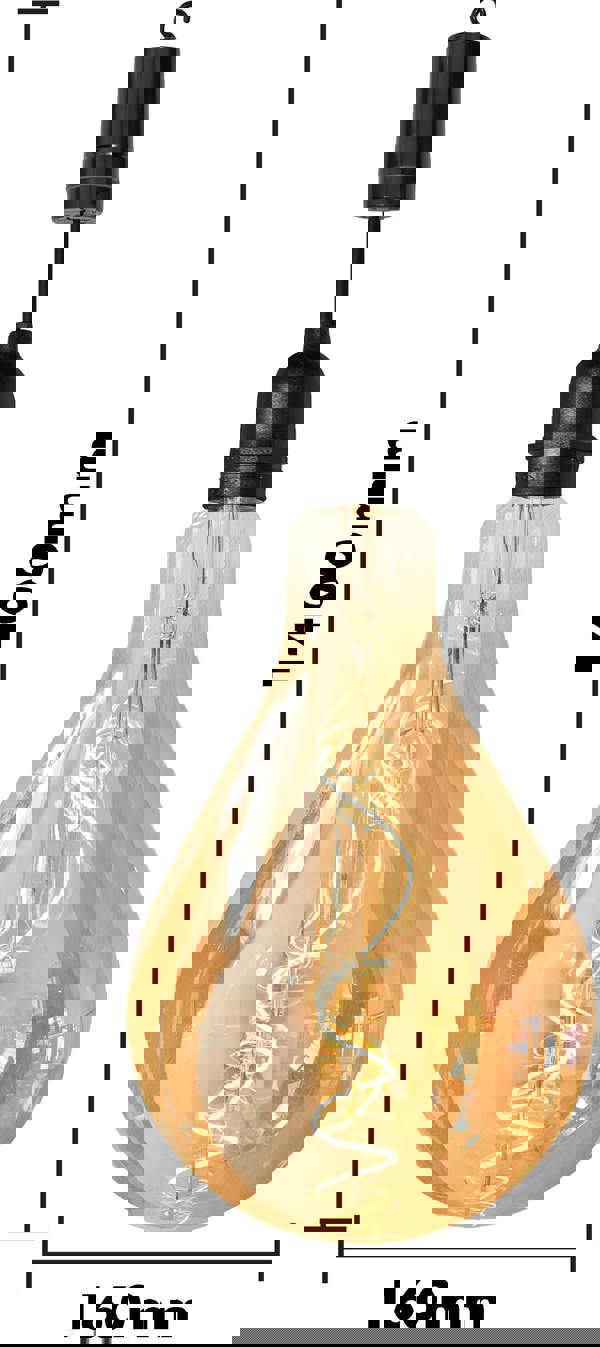 Luxform Battery Operated Glass Filament Bulb Raindrop