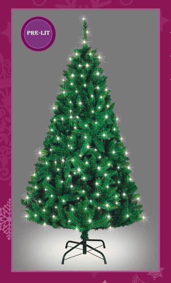 4ft to 7ft Pre-Lit Imperial Pine Artificial Christmas Trees with White LEDs image 8