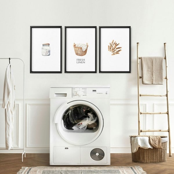 Laundry Room Wall Art | Set of 3 wall art prints