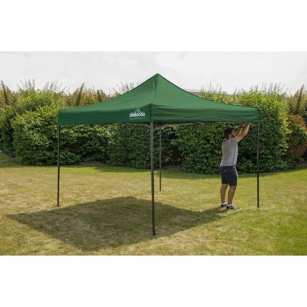 2x2m Pop-Up Gazebo - GREEN Heavy Duty Frame & Water Resistant - Garden Pavillion - LoopsDirect