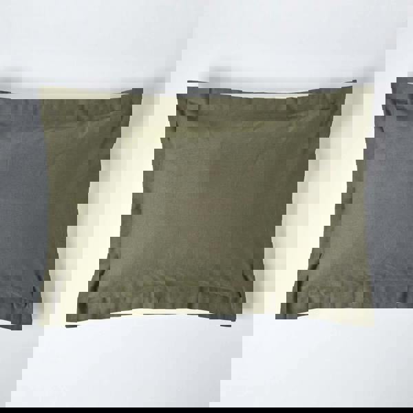HOMESCAPES French Flax Linen Oxford Pillowcase, Standard Size